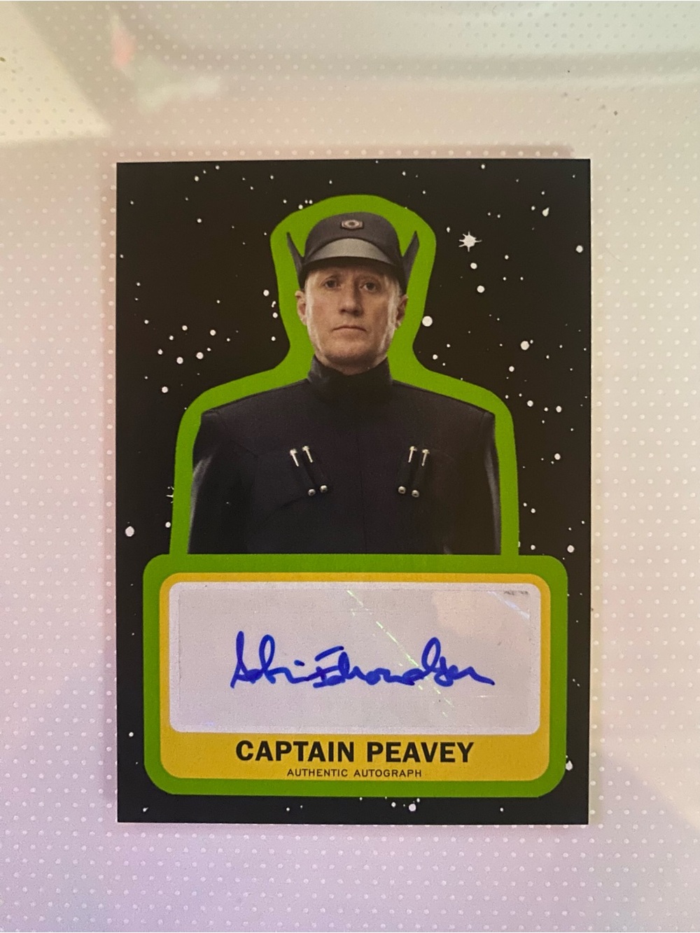 Topps 2019Captain Peavey Autograph Trading Card - Green Accent